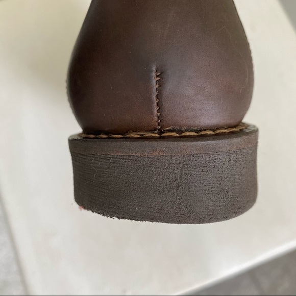 Birkenstock Footprints Alphen Mid Calf Brown Leather Boot Shearling Toggle Size - Picture 5 of 8